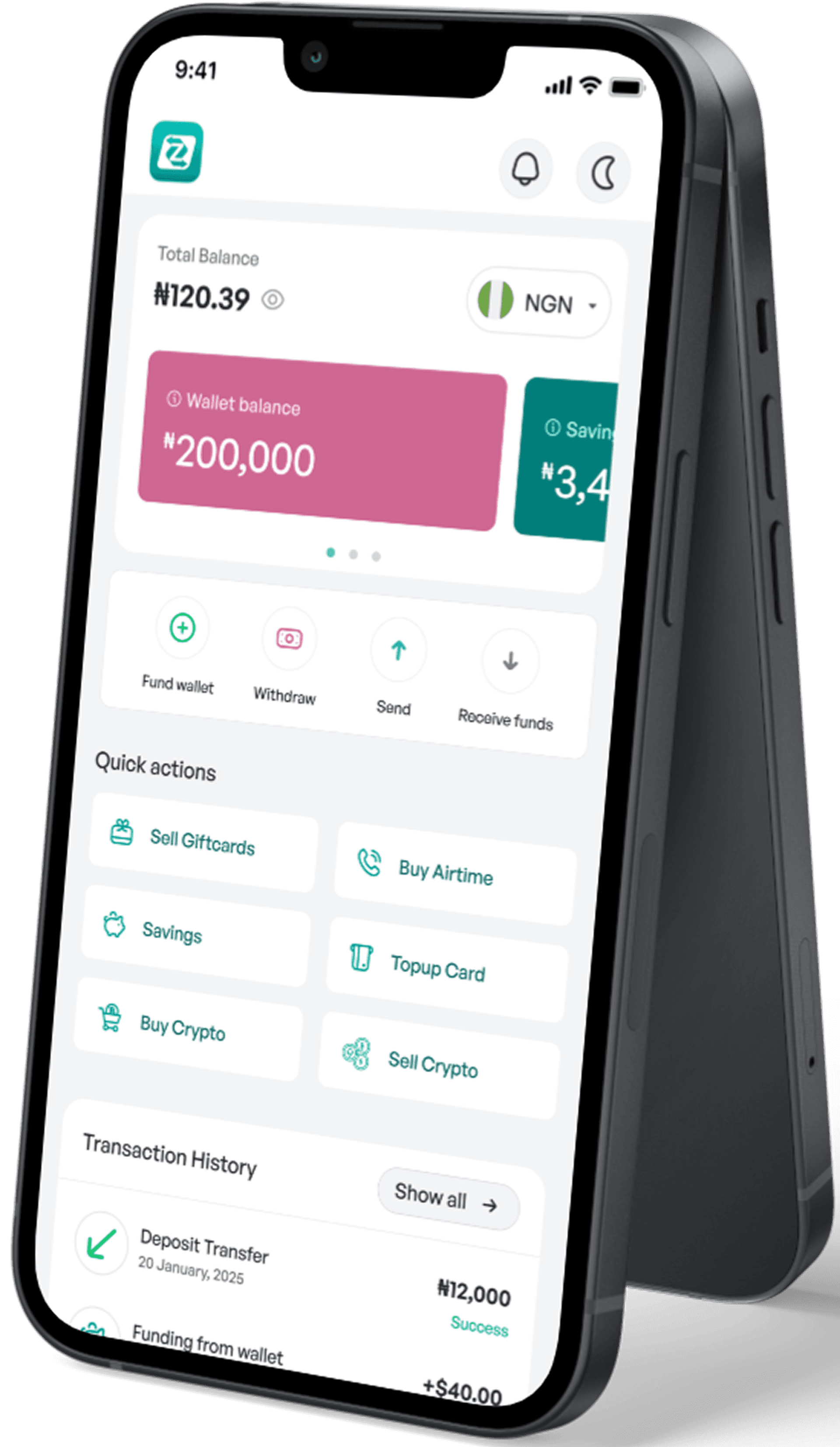 SwegzApp transaction screens